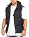 Produktbild behype. Herren warme Weste mit Kapuze Steppweste Puffer-Weste J17-Schwarz-M