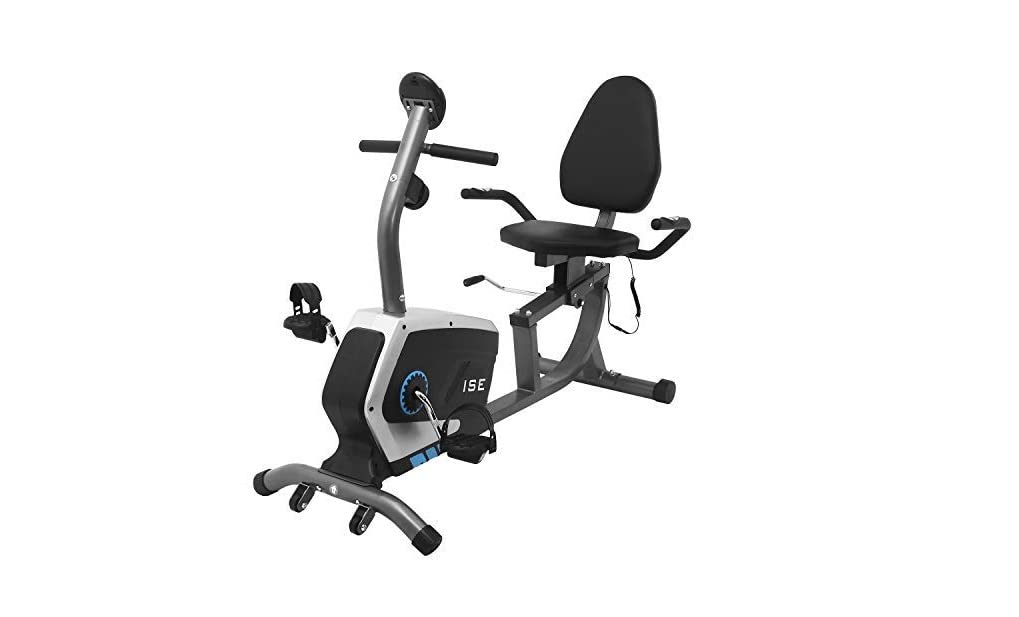ISE Bicicleta Estática con Respaldo para casa