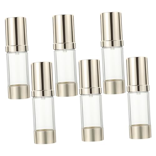 Mikikit 6Piezas Recargables Portátil para Lociones Cosméticas Vacías Sin Aire para Almacenamiento