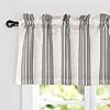 Driftaway chris linen lined valance double layer thermal insulated room darkening blackout window valances 3 inch rod pocket vertical striped kitchen valance for bathroom 52 inch by 18 inch gray  urban country home decor