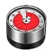 WIKIDOO Magnetyczny timer kuchenny, 60-minutowy timer ze stali nierdzewnej do gotowania, pieczenia, treningu na siłowni, nauki, łatwy w użyciu timer z nakrętką w 5 sekund alarm (kolor: biały)