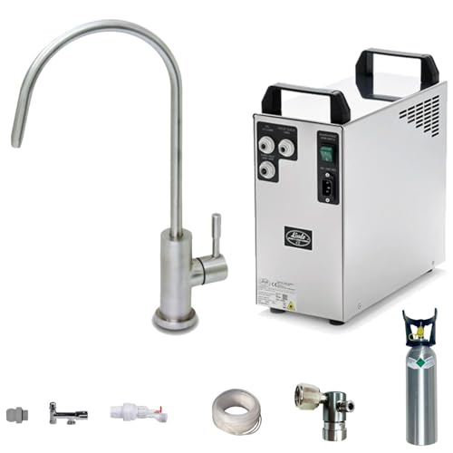 BieTal® Tafelwassergerät Wassersprudler Sprudelwasseranlage mit Zapfstelle und Zubehör - Wasserhahn ohne Wasserfilter