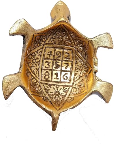 S,S Store Metal Handicrafts Metal Feng Shui Tortoise On Plate Showpiece for Good Luck (Golden, Diameter: 5.5 Inch) - Image 5
