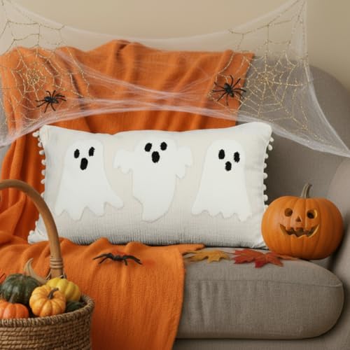 Breling Halloween Ghost Throw Pillow – Spooky Home Decor