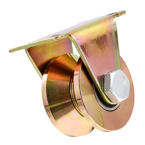 Unomor Heavy Duty Track Roller Pulley High Load Capacity Easy to Move Caster Wheel for Industrial Use