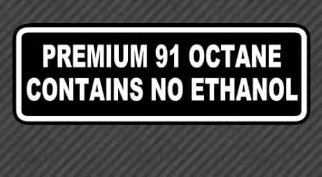 Kramer Premium 91 Octane Contains No Ethanol Sticker for Car Vinyl Decal Truck Window Vehicle Bumper Decal 7 in.