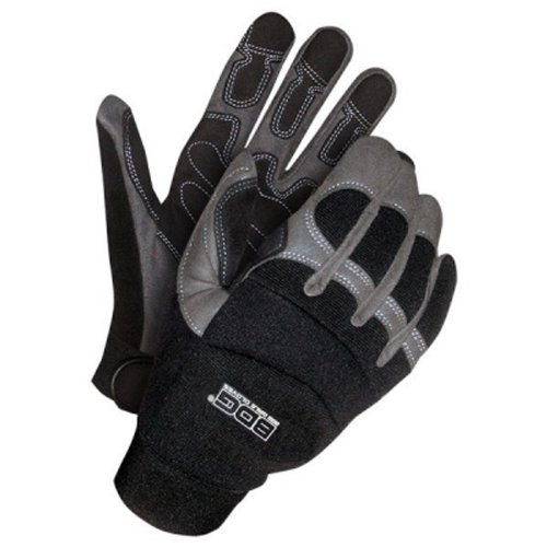 Bob Dale 20110003M Performance Rope/Rescue Glove with Synthetic Leather Palm, Medium, Black