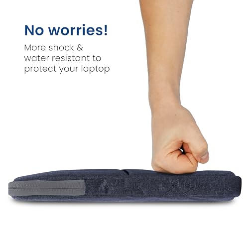 Craloft Polyester Laptop Sleeve Cover Bag Compatible with MacBook 16 Inch with Charger Pouch (Grey_L25) - Image 3