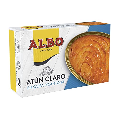 Albo Conserva de Atún Claro en Salsa Picantona con Tomate, Pack 6 Latas x 112 g
