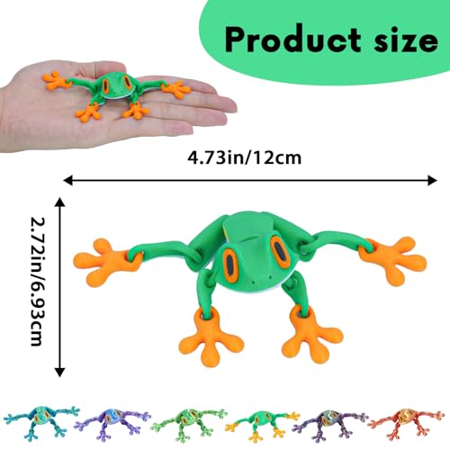 6 imanes decorativos de rana magnética 3D para refrigerador miniatura 3