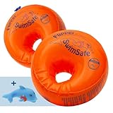 Flipper SwimSafe 1024 - Schwimmhilfe für Babys ab 1 Jahr, Schwimmflügel mit unzerbrechlichem PE-Schaumkern, inklusive Delfin Spielzeug