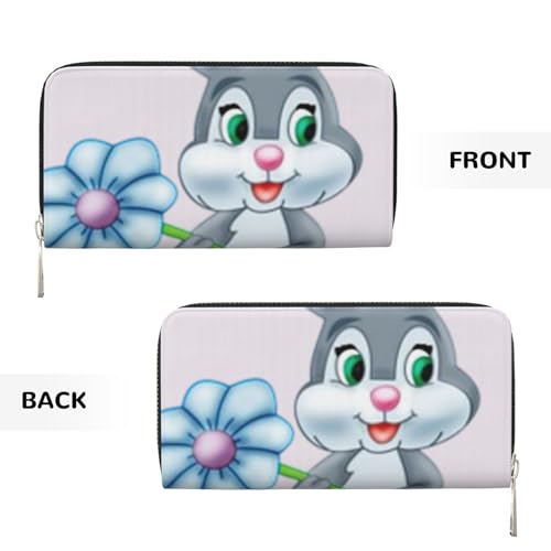 Fun Easter Rabbit Print Women Wallet Trendy Travel-Friendly 7.9X3.9in Casual Clutch Purse Gift for Ladies3