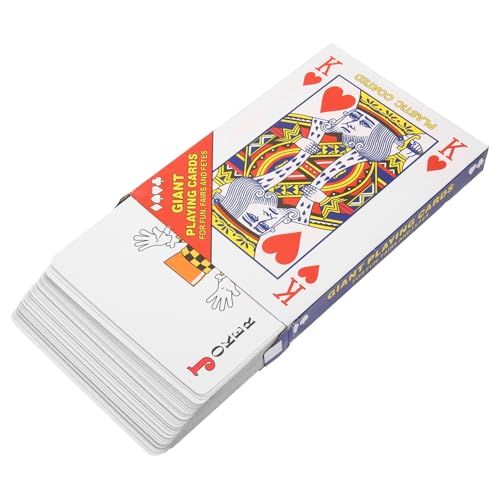 BESTonZON Jumbo Spielkarten Große Pokerkarten Fach Übergroß Leicht Tragbar Glatte Oberfläche für Party Zuhause Outdoor Camping