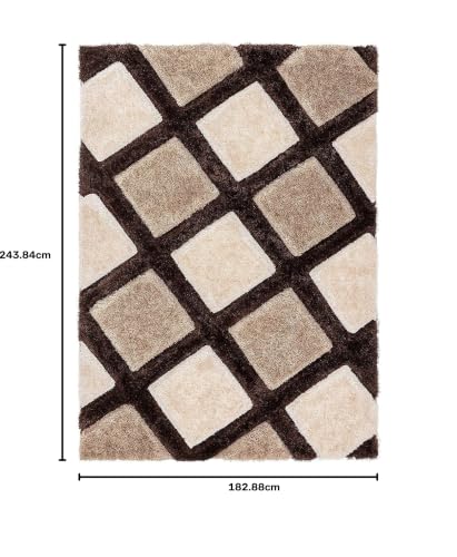 Image of Carpet for Living Room 6x8 feet Anti Skid Rug Colour Beige Brown