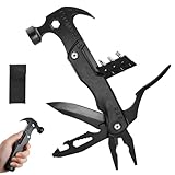 15 in 1 Multitool Hammer Multi Tool Survival Gear Multitool for Men，Survival Tools Camping Accessories With Knife,Pliers,Nail Puller,Screwdriver,Saw,Bottle Opener,Present for Husband,Dad,Grandpa