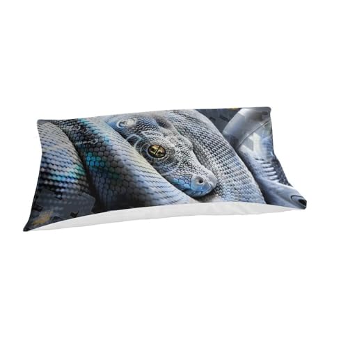Housse de couette serpent avec impression 3D animalier en microfibre douce parure 3 pièces - 4