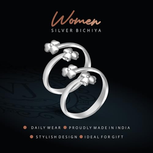Image of 925 Sterling Silver Peacock Design Toe Ring for Women and Girls | Polish Adjustable Toe Bichiya | Adjustable