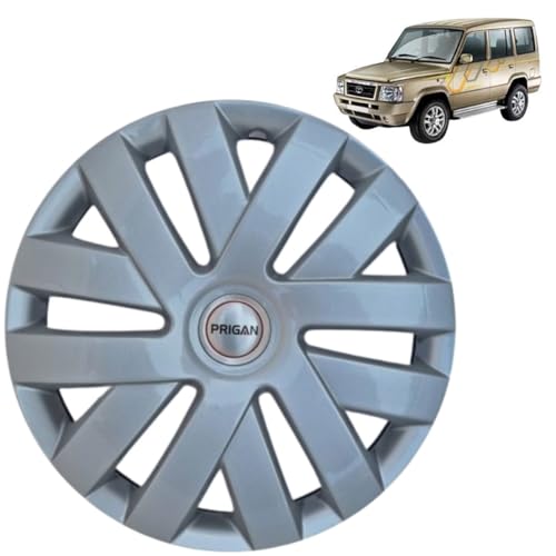 Image of Prigan Wheel Cover for Sumo Gold 15 Inch Silver Wheel Cap (Available in 15 Inch) (Set of 4 Pcs) (Press Fitting) Model- Polo Silver-15