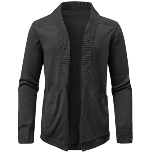 Men’S Casual Solid Soft Thin Cardigan Knit Sweater Casual V-Neck Sweater Top