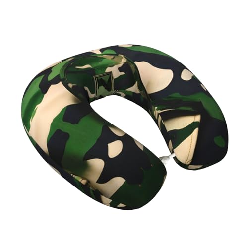 Almohada de cuello con fibra de poliéster negra ajustable miniatura 2