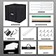 PULUZ Fotobox 80x80cm, 32 Zoll Professionelle dimmbare Fotostudio Box mit beweglichen 3 Lichtleisten 234pcs LED Lichter 90W & 4 PVC Backdrops für große Produktfotografie