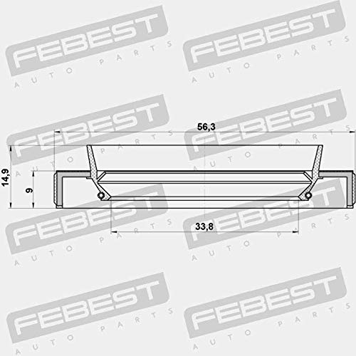 Amazon.com: Oil Seal Axle Case 35X56X9X14.9 Febest 95HBY-35560915C  