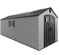 Lifetime Large Outdoor Storage Shed, 8 x 20 Foot, Gray