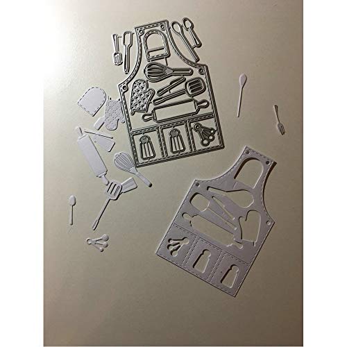 1 Pcs Kitchen Apron Cutting Dies,DIY Scrapbooking Artist Metal Cutting Dies Stencils for DIY Cards Making Scrapbooking Dies Cuts Photo Album Art Cut Die Knife Mold 85MMx129MM