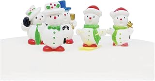 Anniversary House 5pcs Snowmen Plastic Cake Topper Picks Christmas Cake Decorations, Xmas Toppers, Yule Log Decoration, Snowman Traditional Non-Edible Decorations, BX162 UK