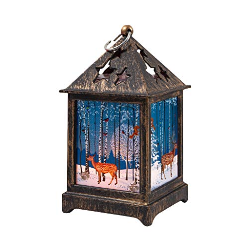 Preisvergleich Produktbild Weihnachten Leuchten Weihnachtsdekoration LED Laternen Santa Schneemann Rentier Bewegliche Lampe Dekorative Lampe für Weihnachten Home Party Dekoration Weihnachtsdeko