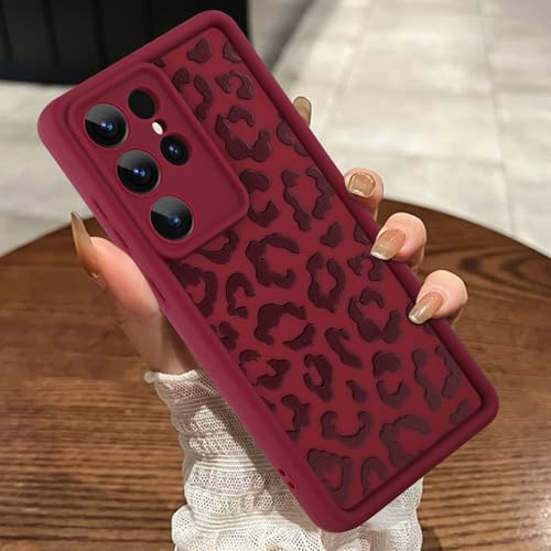 Image of Compatible with Samsung Galaxy S25 Ultra Case, Wine Red