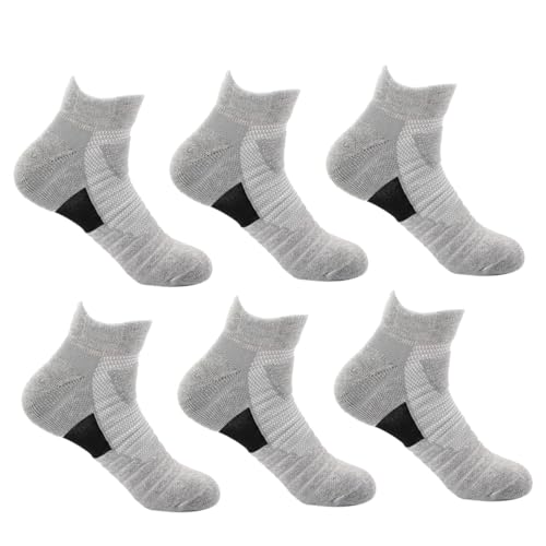 Chaussettes de compression courtes homme pour le basketball et la course à pied Ipetboom 6 paires