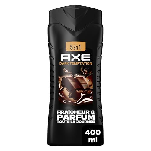 AXE Gel Douche Homme 5en1 Dark Temptation - 24h Hydratant - 87% d'Ingrédients d'origine naturelle...