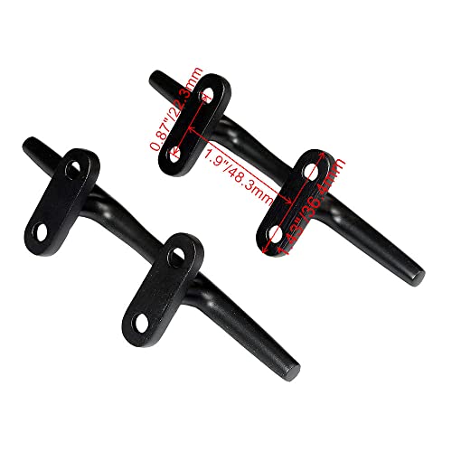 Image of MIZUGIWA Boat Cleat Marine 316 Stainless Steel Open Base Deck Cleat Black 2pcs
