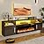 TAVATA 70" Floating TV Stand with 36" Electric Fireplace - Wall Mounted Entertainment Center with LED Lights & Storage Cabinet, Modern Media Console for Living Room, Supports TVs up to 80" (Black)
