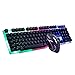 Gaming Keyboard And Mouse, Keyboard and Mouse Set USB Wired Gaming Set GTX300 And Combo Light up for Pc Computer Laptop Desktop Black