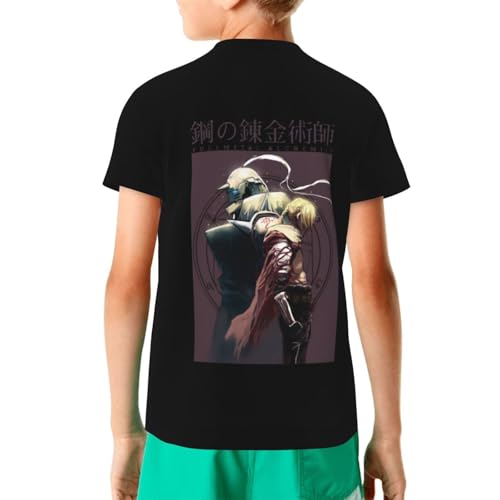 Girl/Boy T Shirts Funny Short Sleeve Tees for Full Metal Alchemistes Top2