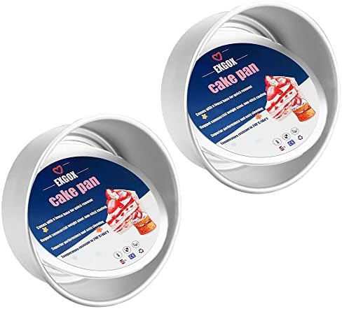 EXGOX 2 Pack 5-Inch Non-Stick Deep Aluminum Round Cake Pan With Removable Bottom For Wedding/Birthday/Christmas Cake Baking Round Cake Tin Set With Loose Base