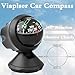 Compass for Car Dashboard Adjustable Navigation Guide Ball Portable Direction Pointing Automotive Interior Decoration Accessories Easy Install Black