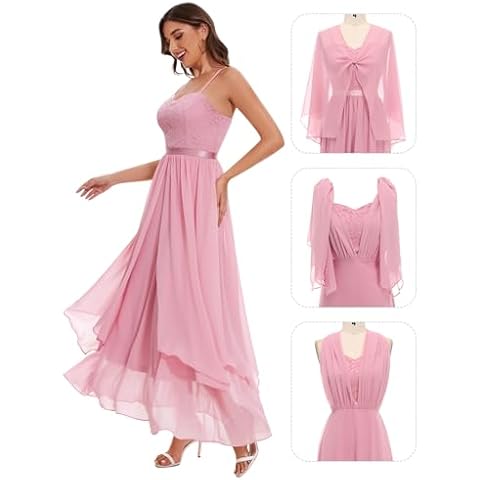 HomRain Pink Infinity Dress for Women Cover
