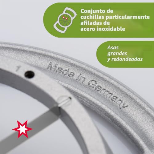 Miniatura 4 de Westmark Cortador De Manzanas Y Peras Con Plato De Corte Divisorex-Spezial, Aluminio Acero Inoxidable Plástico, Plateado Rojo, 51112260