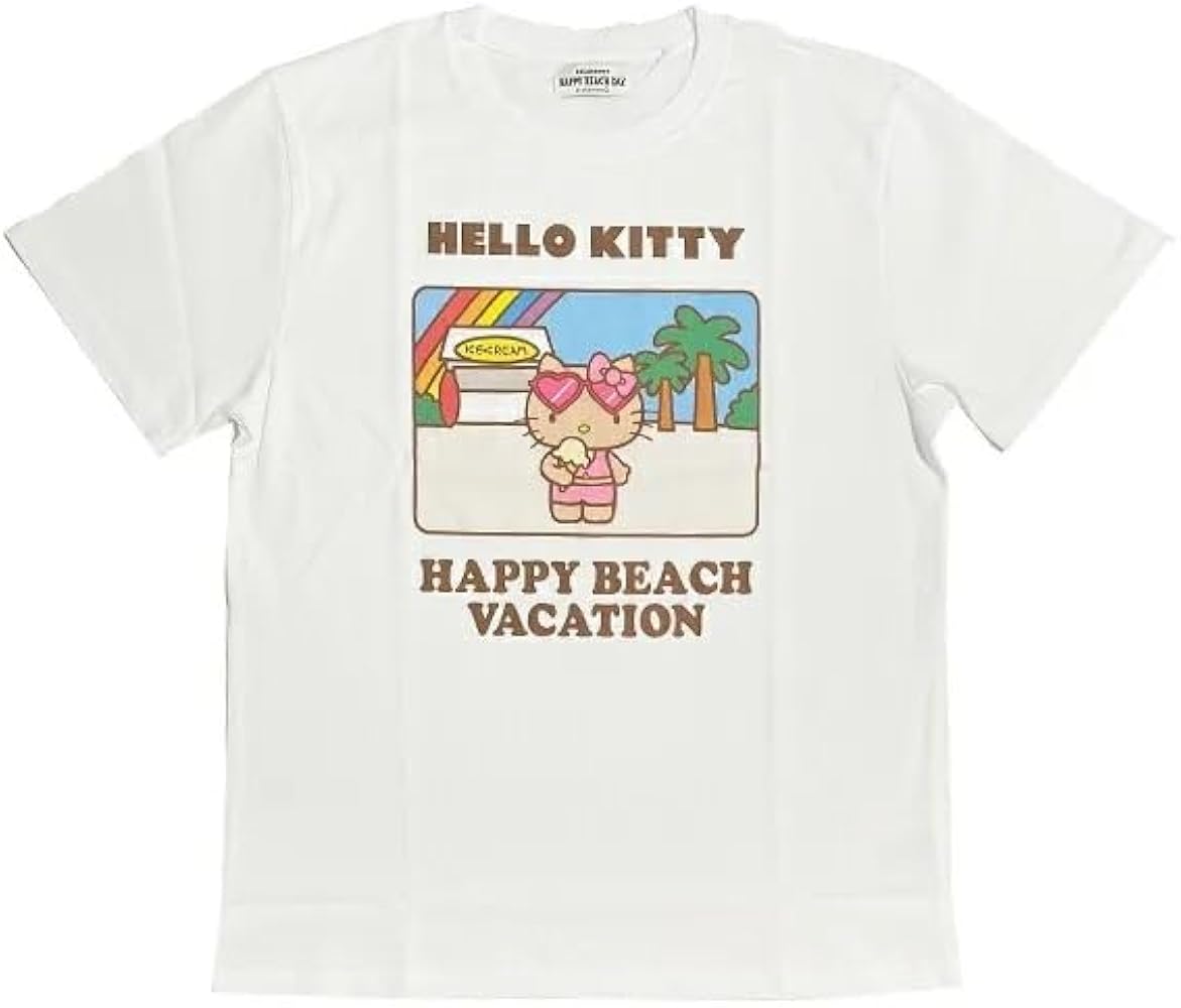 Amazon | [エムズトレード] 日焼けキティ KITTY ICE Tシャツ L キティ