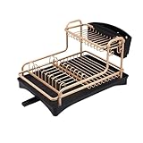 【Materiale Premium】 Realizzato in alluminio addensato, è robusto, con una forte capacità di carico, durevole e stabile, non facile da deformare e può essere utilizzato a lungo, risparmiando spazio sul piano di lavoro della cucina.