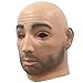 Realistic Human Latex Mask Head Halloween Masquerade Novelty Masks Costume Dress (Male A) Yellow