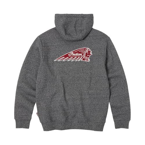 Indian Motorcycle Men's Logo Headdress Hoodie, Gray2