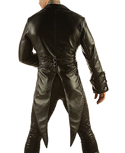 Handmade Leather Vintage Tailcoat Jacket Men-Frock Coat Steampunk Mens Clothes-Goth Jacket men STPGL