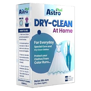 Astro Plus+ Dry Clean At-Home Liquid Detergent Cleaning Sheets | Ultimate Protection For Silk Saree and Chiffon, Cotton Gentle Wash For Delicate Fabrics | Pack of 3 Sheet (40ml Each)