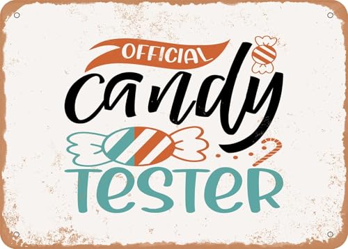 Size - 12x8 inch(30x20cm) cartelli metallici Official Candy Tester - Vintage Look Sign vintage targhe