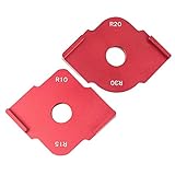 Spezifikationen: .b 2 Stück Holzplatten-Schnellradius Ecktisch-Bits Router Jig Winkel Vorlagen