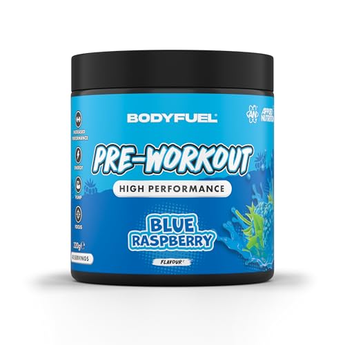 Applied Nutrition BodyFuel Pre-Workout Powder - Energy Strength & Endurance Booster with Creatine Citrulline & Beta-Alanine Sugar-Free Pre-Workout (320g - 40 Servings) (Blue Raspberry)
